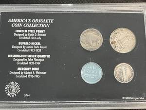 lot 81 image: AMERICAS OBSOLETE 4 COIN COLLECTION