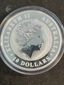 lot 84 image: 2014 AUSTRALIAN KOOKABURRA 10 TROY OZ .999 FINE SILVER ROUND IN AIRTITE