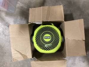 RYOBI ONE 18V Cordless Hybrid WHISPER SERIES 7-12 in. Fan (Tool Only)   Customer Returns See Pictures