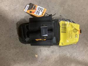 TOUGHBUILT ClipTech 5 Large Technician 6-Pocket Pouch in Black with 8 Pro-grade compartments and adjustable bottom pliers pocket    Customer Returns See Pictures
