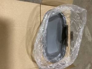 Qualia 1 Gal. Stainless Steel Slim Multi-Purpose Countertop Compost Trash Can with Gray Lid      Customer Returns See Pictures