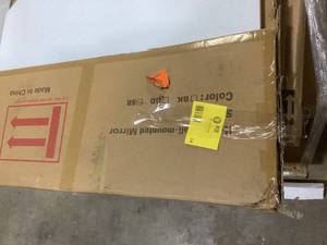 Silver Wall-Mount Mirror   Customer Returns See Pictures