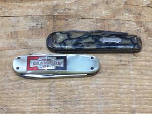 2 Vintage Advertiser Pocket Knives