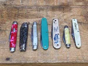 7 Vintage Pocket Knives Including Globemaster - Irelay