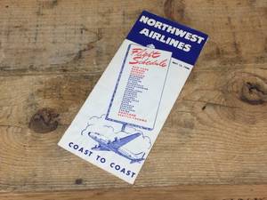 1946 Northwest Airlines Flight Schedule - Nice