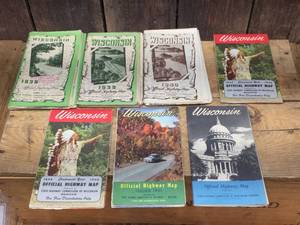 1930s-40s-51 Wisconsin Official Highway Maps
