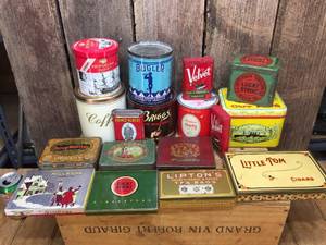 Antique Tobacco Tin Collection