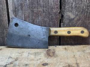 Vintage BRIDELL Solid Steel Metal Cleaver