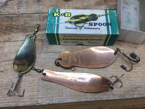3 Vintage Spoon Lures K-B - Walden