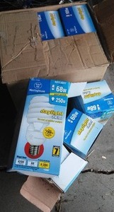 lot 665 image: Light bulbs. standard and mogul base. New 6 of each.