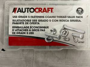 lot 211 image: 96 Piece Set of Autocraft Grade 5 Fasteners