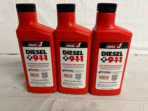 lot 203 image: 3 Bottles of Power Service Diesel 911 Winter Rescue Formula