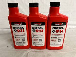 lot 204 image: 3 Bottles of Power Service Diesel 911 Winter Rescue Formula