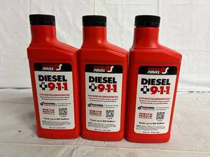 lot 206 image: 3 Bottles of Power Service Diesel 911 Winter Rescue Formula