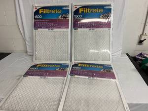 lot 27 image: 4 3M Filtrete 1500 High Performance Air Filters