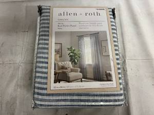 lot 47 image: Allen and Roth 84in Light Filtering Curtain - Gwenn Navy