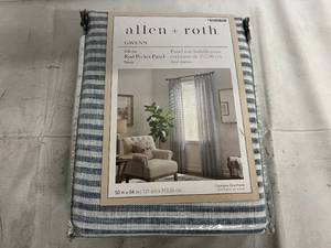 lot 48 image: Allen and Roth 84in Light Filtering Curtain - Gwenn Navy
