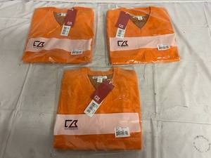 lot 51 image: 3 Orange Cutter & Buck Knitted Vest - Large