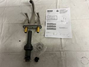 lot 82 image: Delta Two Handle Centerset Bathroom Faucet