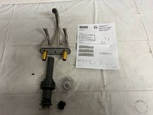 lot 83 image: Delta Two Handle Centerset Bathroom Faucet