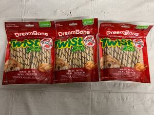 lot 96 image: 3 x 50ct Packs of DreamBone Twist Sticks Dog Treats