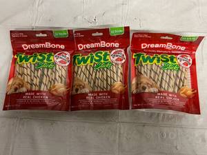 lot 98 image: 3 x 50ct Packs of DreamBone Twist Sticks Dog Treats