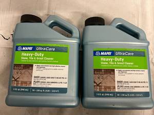 lot 128 image: 2 Bottles of Mapei UltraCare Heavy-Duty Stone, Tile, and Grout Cleaner