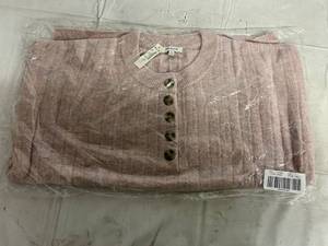 lot 158 image: Madewell Striped Bowden Henley Sweater- Large
