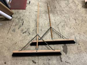 lot 126 image: 2 Wooden Shop Brooms