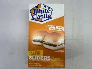 lot 52 image: G. 1x 16 White Castle Cheese Sliders(8-2Packs)