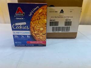 lot 120 image: MM. 6x 4-1.38oz Atkins Peanut Butter Cookies