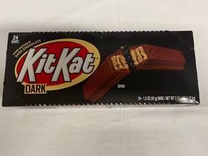 lot 185 image: MM. 24x 1.5oz Dark Chocolate KitKat Bars