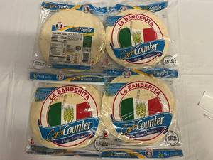 lot 193 image: MM. 4x 8 Tortillas La Banderita Carb Counter
