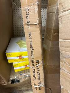 lot 221 image: 100 Fiberglass Rods 61.2 long