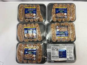 lot 23 image: H. 6x 1lb 3oz Great Value MILD Italian Sausage