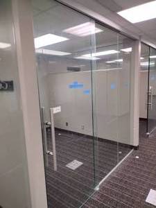 Sliding glass door (locking) and 2 glass panels.  Overall width is 8 2 12. Glass is 12 thick.
