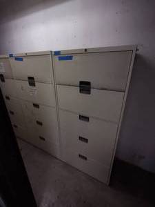 (2) Steelcase Lateral  Filing Cabinets, Model 130561. approx measurement 29.75 W X 18 D. X 53.5 H