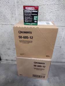 (2) boxes of Roberts 15 foot Double-sided Carpet Seam Tape, 50-605-12, 24 to a box.