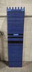 (43) Pepsi crates 39 blue 4 black. Approximate measurements 18.5 W X 12.5 D X 4 H.