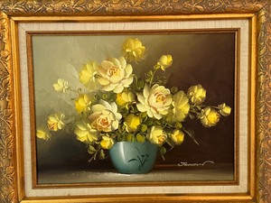 lot 198 image: Framed Vintage Floral Painting