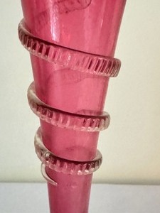 lot 182 image: Vintage Cranberry Glass Epergne