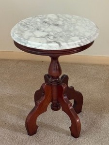 lot 26B image: Vintage Marble Top Petite Stool