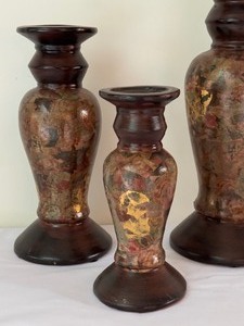 lot 176 image: Set of Three Decorative Candle Holders