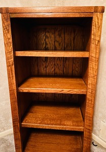 lot 109 image: Vintage Tall Wooden Bookshelf with Four Shelves