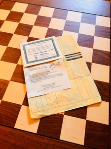 lot 236 image: Beautiful Solid Walnut Classic Chess Table Model #89800 by Drueke