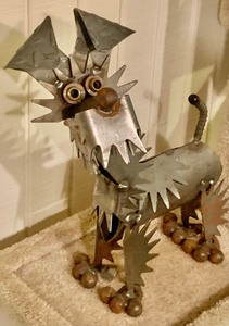 lot 76 image: Junk Yard Pet  Terrier Handcrafted From Scrap Metal