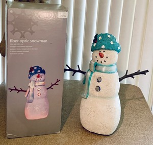 lot 94 image: Festive Snowmen Resign Bird Feeders, Fiber Optic Light-Up and More