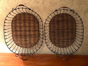 lot 438 image: Six Black, Blue and White Baskets
