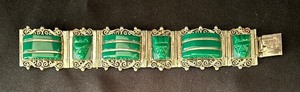 lot 361 image: Stunning Sterling Silver Panel Bracelet