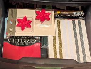 lot 221 image: Storage Organizer Full of Scrapbook Embellishments